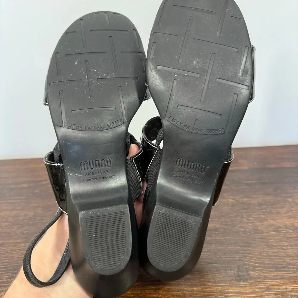 Munro American Eclipse Women’s black kitten heel slingback shoe size 9